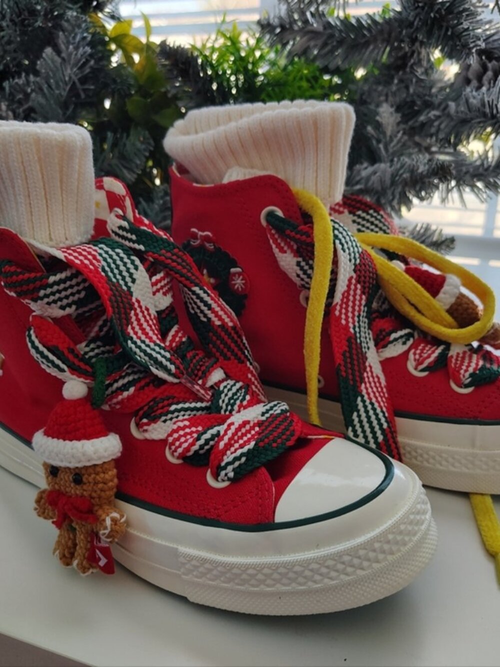 Converse Chuck 70 Gingerbread High Top Red M5/W7 Knit Sock NWOB - Picture 13 of 15